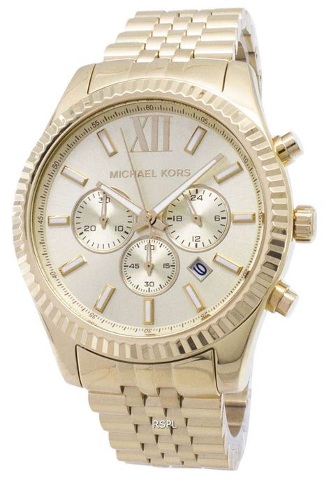 michael kors lexington champagne dial.